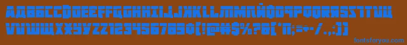 Octoberguardlaser Font – Blue Fonts on Brown Background