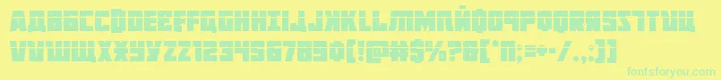 Octoberguardlaser Font – Green Fonts on Yellow Background