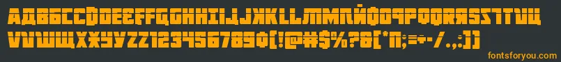 フォントOctoberguardlaser – 黒い背景にオレンジの文字