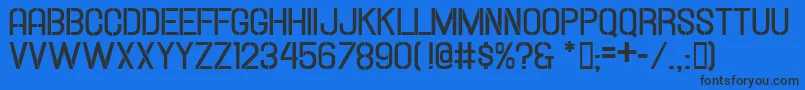 Hallandalestencilbold Font – Black Fonts on Blue Background