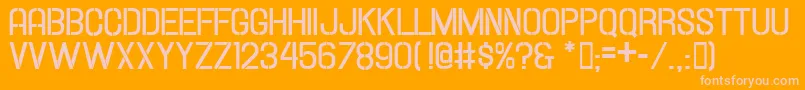 Hallandalestencilbold Font – Pink Fonts on Orange Background