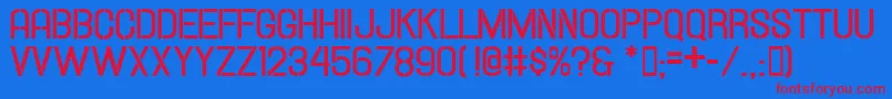 Hallandalestencilbold Font – Red Fonts on Blue Background