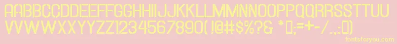 Hallandalestencilbold Font – Yellow Fonts on Pink Background