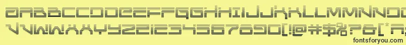 Unitedplanetsgrad Font – Black Fonts on Yellow Background