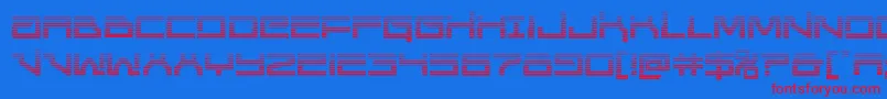 Unitedplanetsgrad Font – Red Fonts on Blue Background