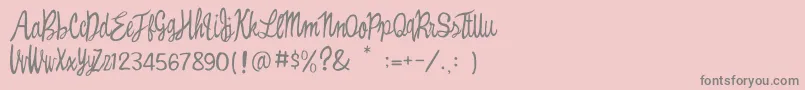 Witched-Schriftart – Graue Schriften auf rosa Hintergrund