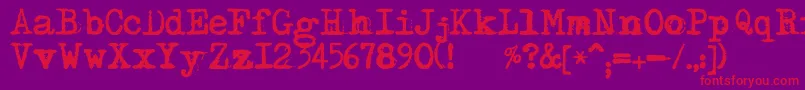 DsMoster Font – Red Fonts on Purple Background