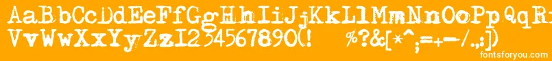 フォントDsMoster – オレンジの背景に白い文字