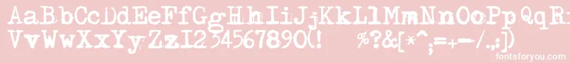 DsMoster Font – White Fonts on Pink Background