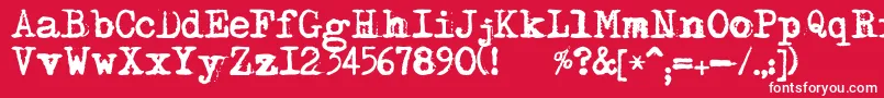 フォントDsMoster – 赤い背景に白い文字