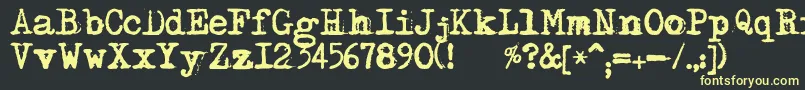 DsMoster Font – Yellow Fonts on Black Background