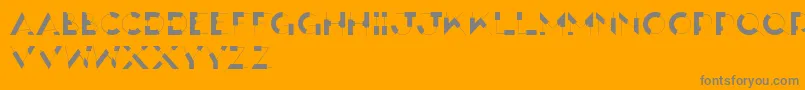 AntiDisplay-Schriftart – Graue Schriften auf orangefarbenem Hintergrund