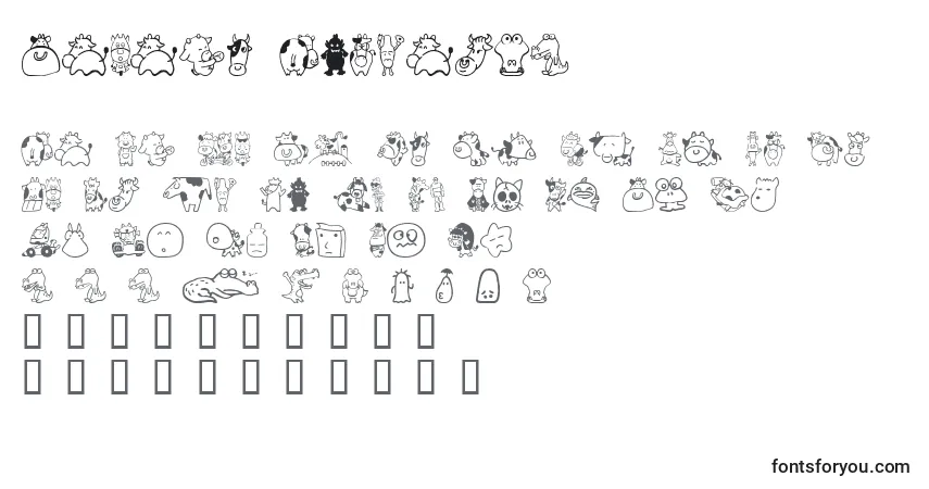 Шрифт Sakabe Animal03 – алфавит, цифры, специальные символы