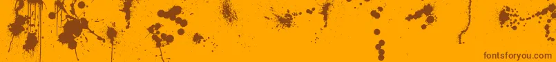 WcRhesusC2 Font – Brown Fonts on Orange Background