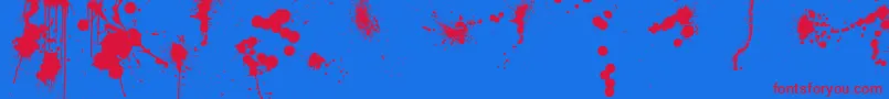 WcRhesusC2 Font – Red Fonts on Blue Background
