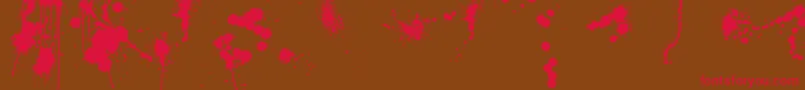WcRhesusC2 Font – Red Fonts on Brown Background