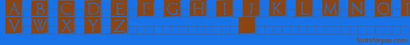 Imperatorplaque Font – Brown Fonts on Blue Background