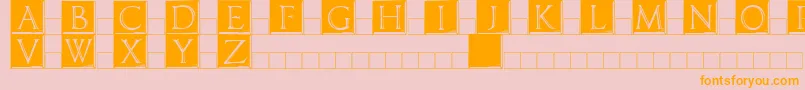 Imperatorplaque Font – Orange Fonts on Pink Background