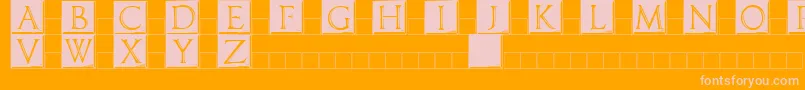 Imperatorplaque Font – Pink Fonts on Orange Background