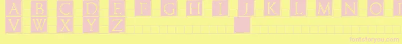 Imperatorplaque Font – Pink Fonts on Yellow Background