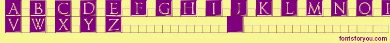 Imperatorplaque Font – Purple Fonts on Yellow Background