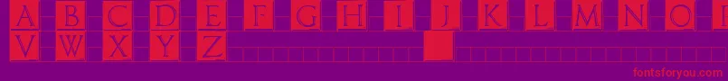 Imperatorplaque Font – Red Fonts on Purple Background