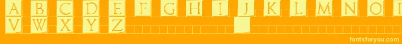 Imperatorplaque Font – Yellow Fonts on Orange Background