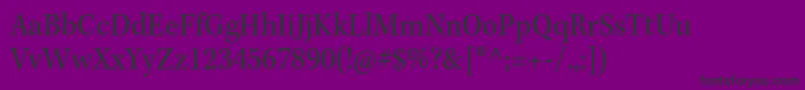 KeplerstdScn-fontti – mustat fontit violetilla taustalla