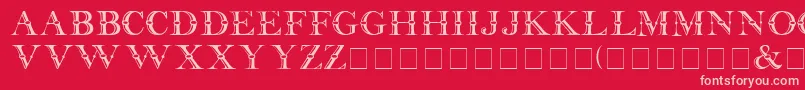 Beffle ffy Font – Pink Fonts on Red Background