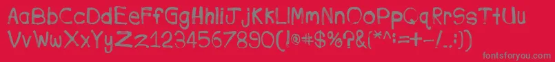 Phonestreak Font – Gray Fonts on Red Background