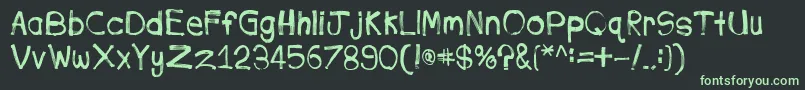 フォントPhonestreak – 黒い背景に緑の文字