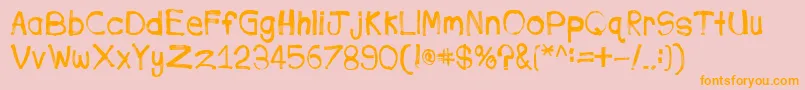 Phonestreak Font – Orange Fonts on Pink Background