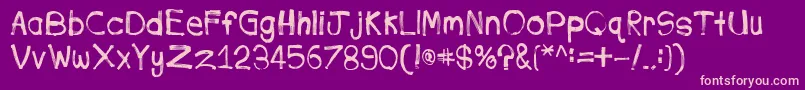 Phonestreak Font – Pink Fonts on Purple Background