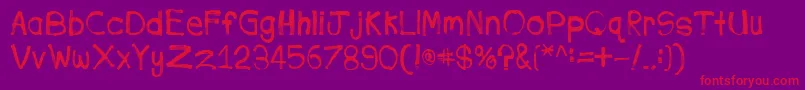 Phonestreak Font – Red Fonts on Purple Background