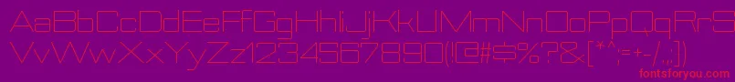 フォントNesobriteseltRegular – 紫の背景に赤い文字