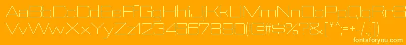 フォントNesobriteseltRegular – オレンジの背景に黄色の文字
