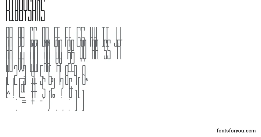 KibbySans-fontti – aakkoset, numerot, erikoismerkit