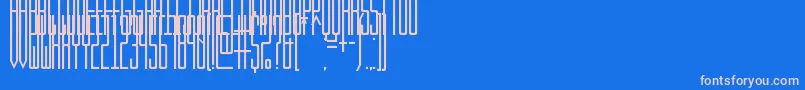KibbySans Font – Pink Fonts on Blue Background