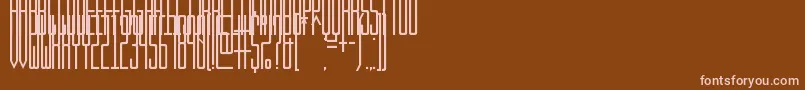 KibbySans Font – Pink Fonts on Brown Background
