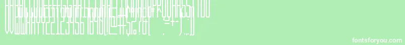 KibbySans-Schriftart – Weiße Schriften auf grünem Hintergrund