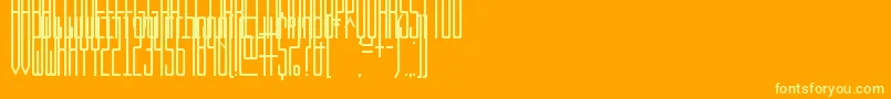 KibbySans Font – Yellow Fonts on Orange Background