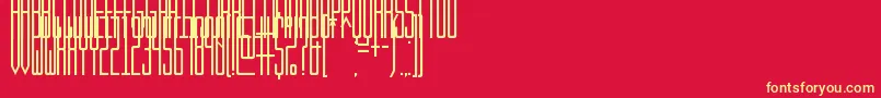 KibbySans Font – Yellow Fonts on Red Background