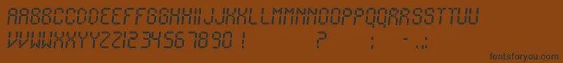 Weitere Informationen zur IonicCharge-Schriftart IonicCharge-Schriftart – Schwarze Schriften auf braunem Hintergrund