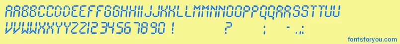 Więcej informacji o czcionce IonicCharge Czcionka IonicCharge – niebieskie czcionki na żółtym tle