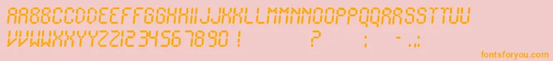 Więcej informacji o czcionce IonicCharge Czcionka IonicCharge – pomarańczowe czcionki na różowym tle