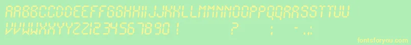 IonicCharge-Schriftart – Gelbe Schriften auf grünem Hintergrund