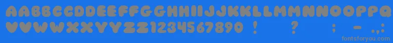 JiChubbyCaps Font – Gray Fonts on Blue Background