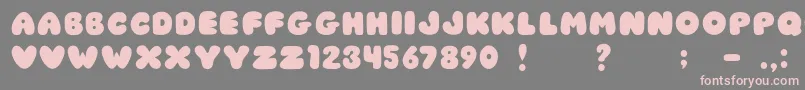 JiChubbyCaps Font – Pink Fonts on Gray Background