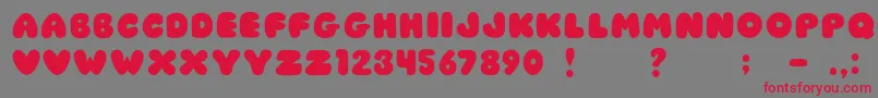 JiChubbyCaps Font – Red Fonts on Gray Background