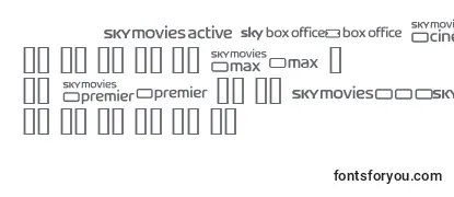 Überblick über die Schriftart Skyfontmovies